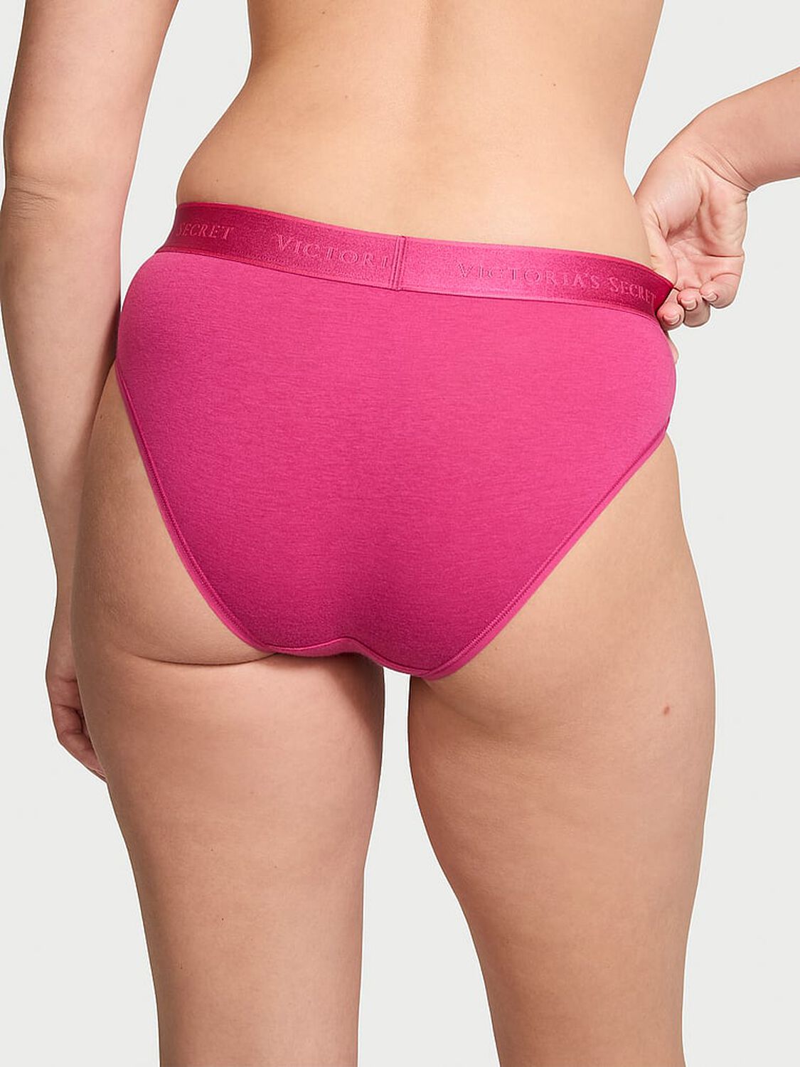vs Cotton Logo Cotton Hiphugger Panty Luscious Rose 2 of 3 