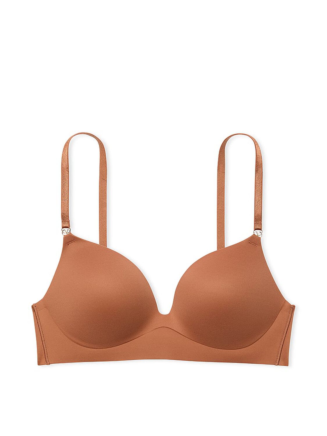 vs Dream Angels Smooth Wireless Push-Up Plunge Bra Caramel 3 of 3 