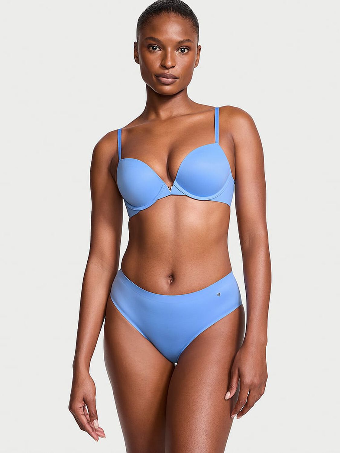 vs Love Cloud Push-Up Plunge Bra Blue Bonnet 4 of 4 