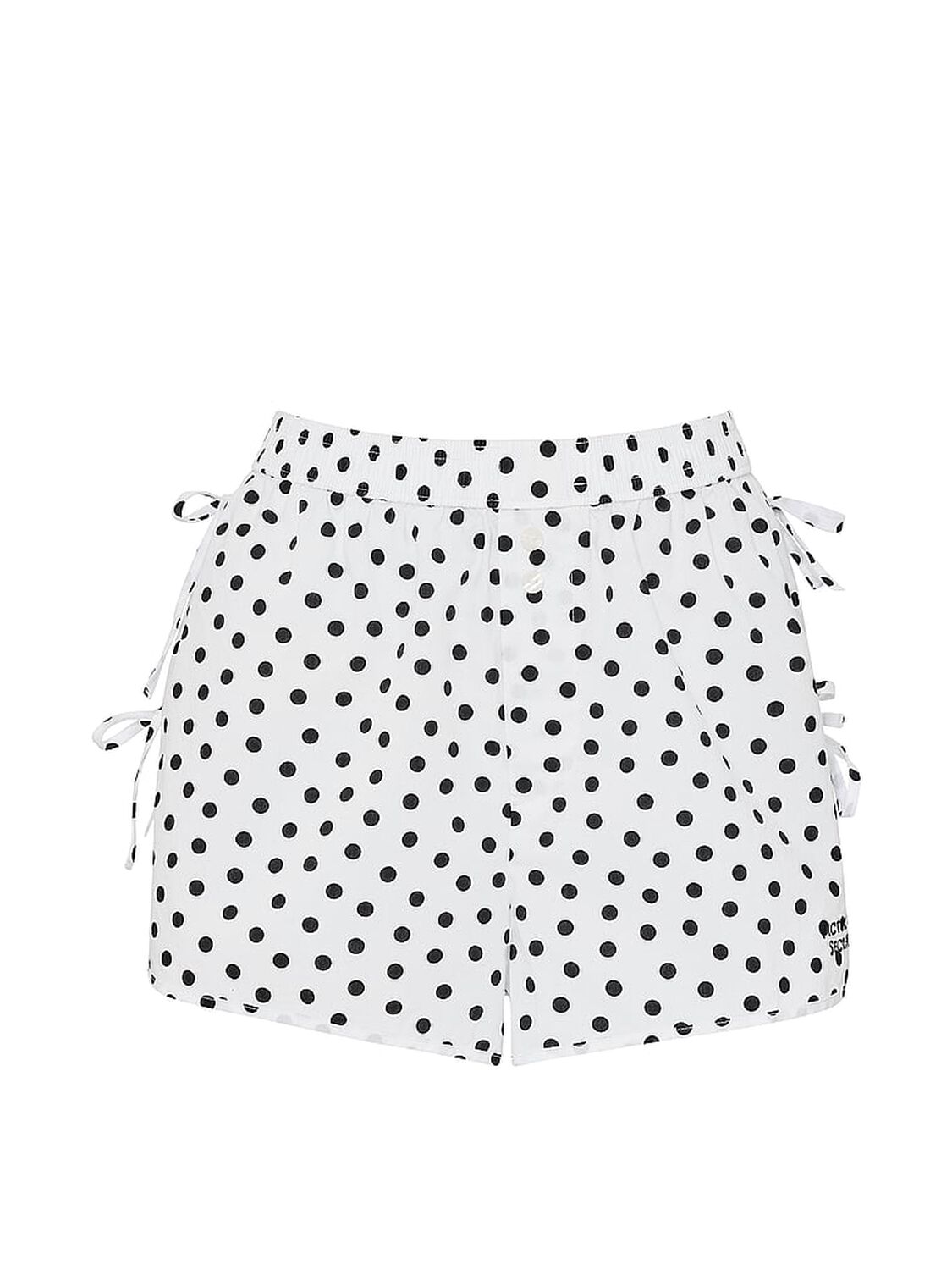 vs Victoria's Secret Mix & Match Sleep Heritage Cotton Pajama Shorts White Dots 3 of 4 