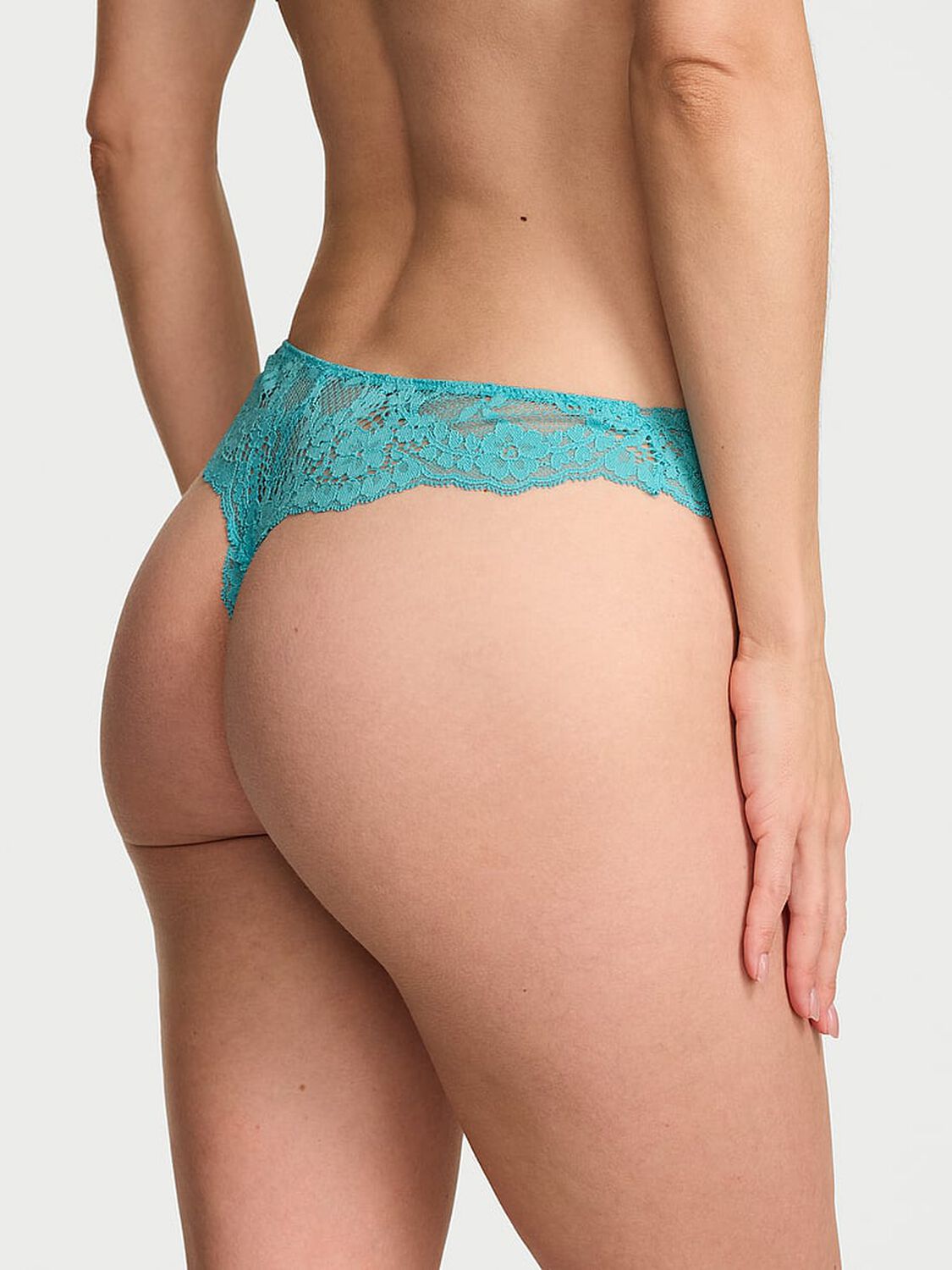 vs Dream Angels Lace Thong Panty Weekend Blue 2 of 4 