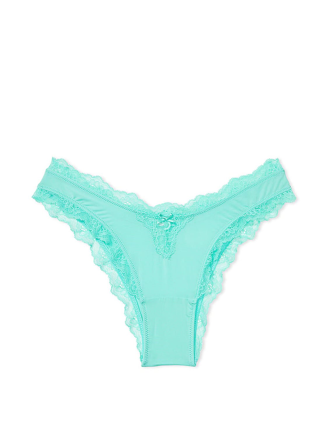 vs Dream Angels Lace-Trim Brazilian Panty Aquarius Blue 3 of 4 