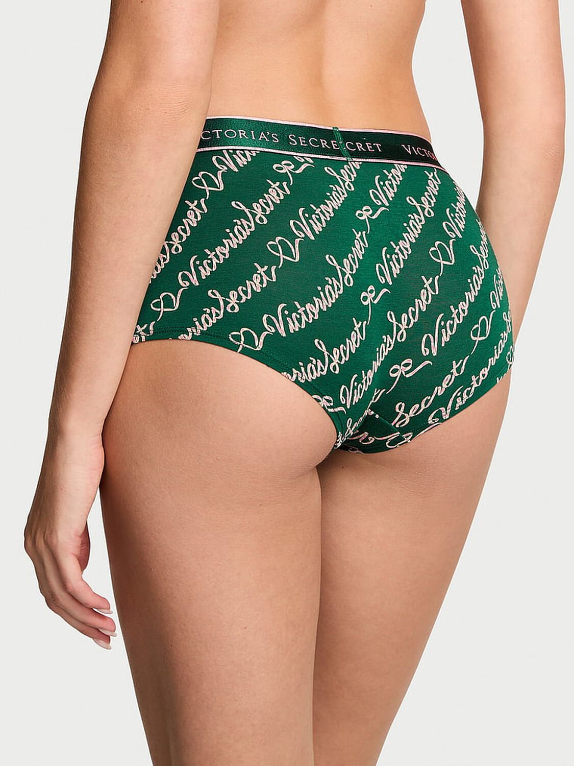 vs Cotton Logo Cotton Boyshort Panty Clover Script 2 of 2 