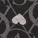 Lightly Lined Wireless Cotton Bra, Black Logo Hearts, swatch