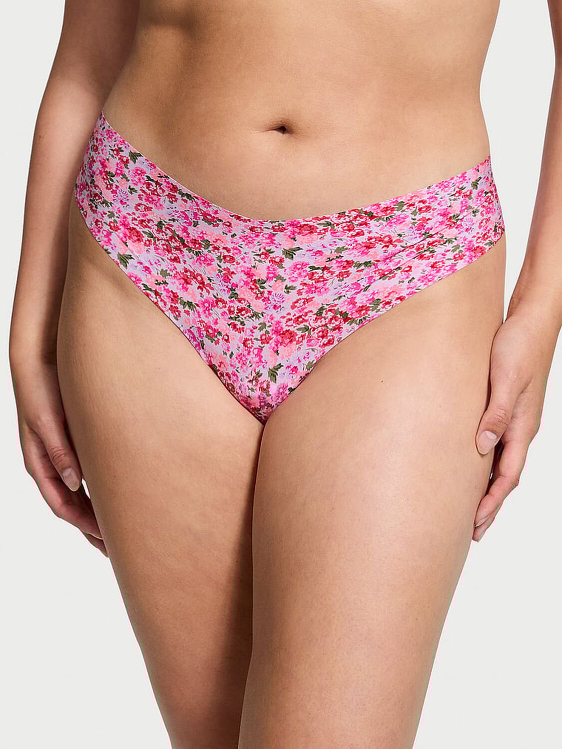 vs No-Show No-Show Thong Panty Delicate Violet Ditsy Floral 1 of 3 