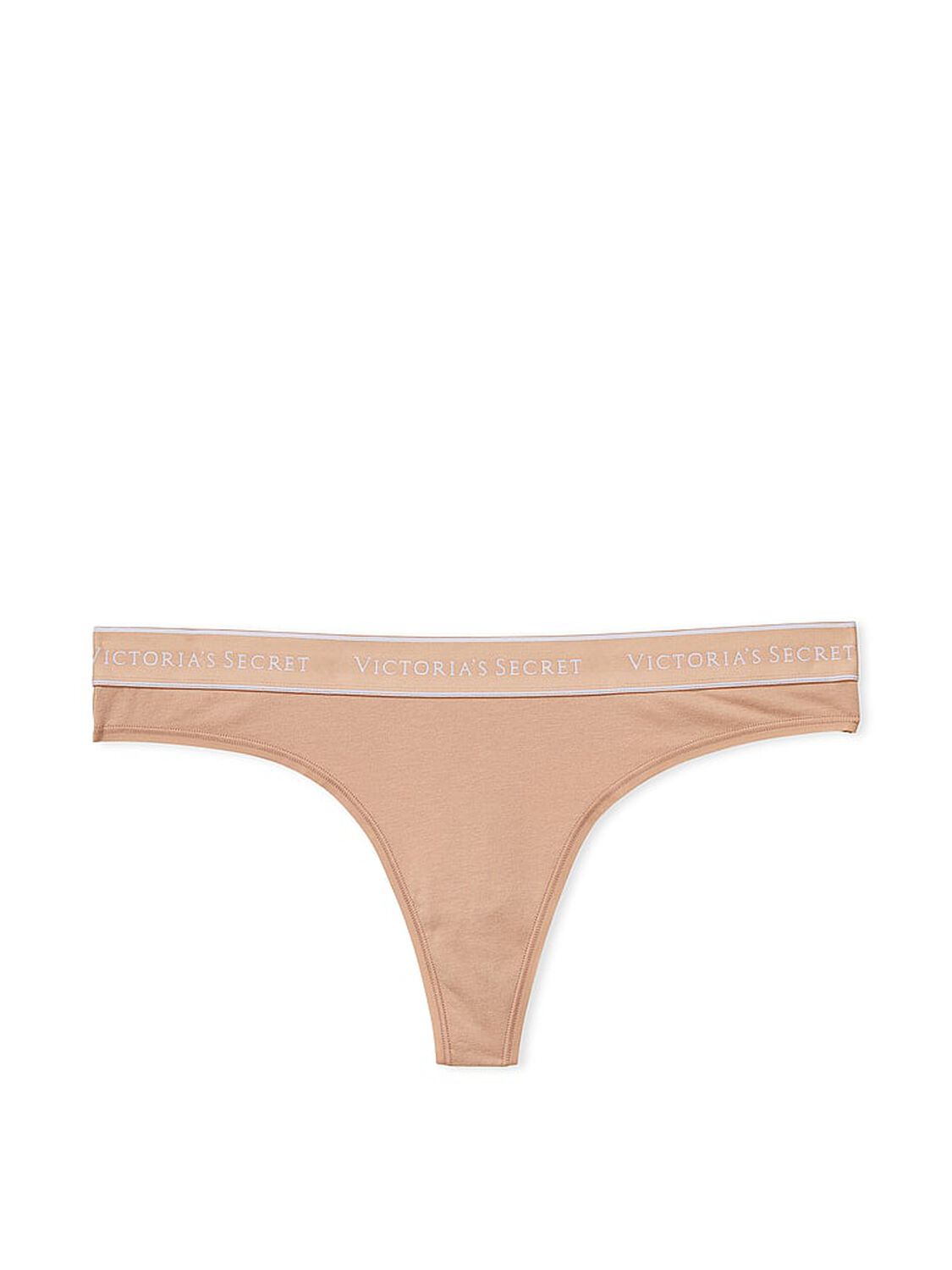 vs Cotton Logo Cotton Thong Panty Praline 3 of 3 