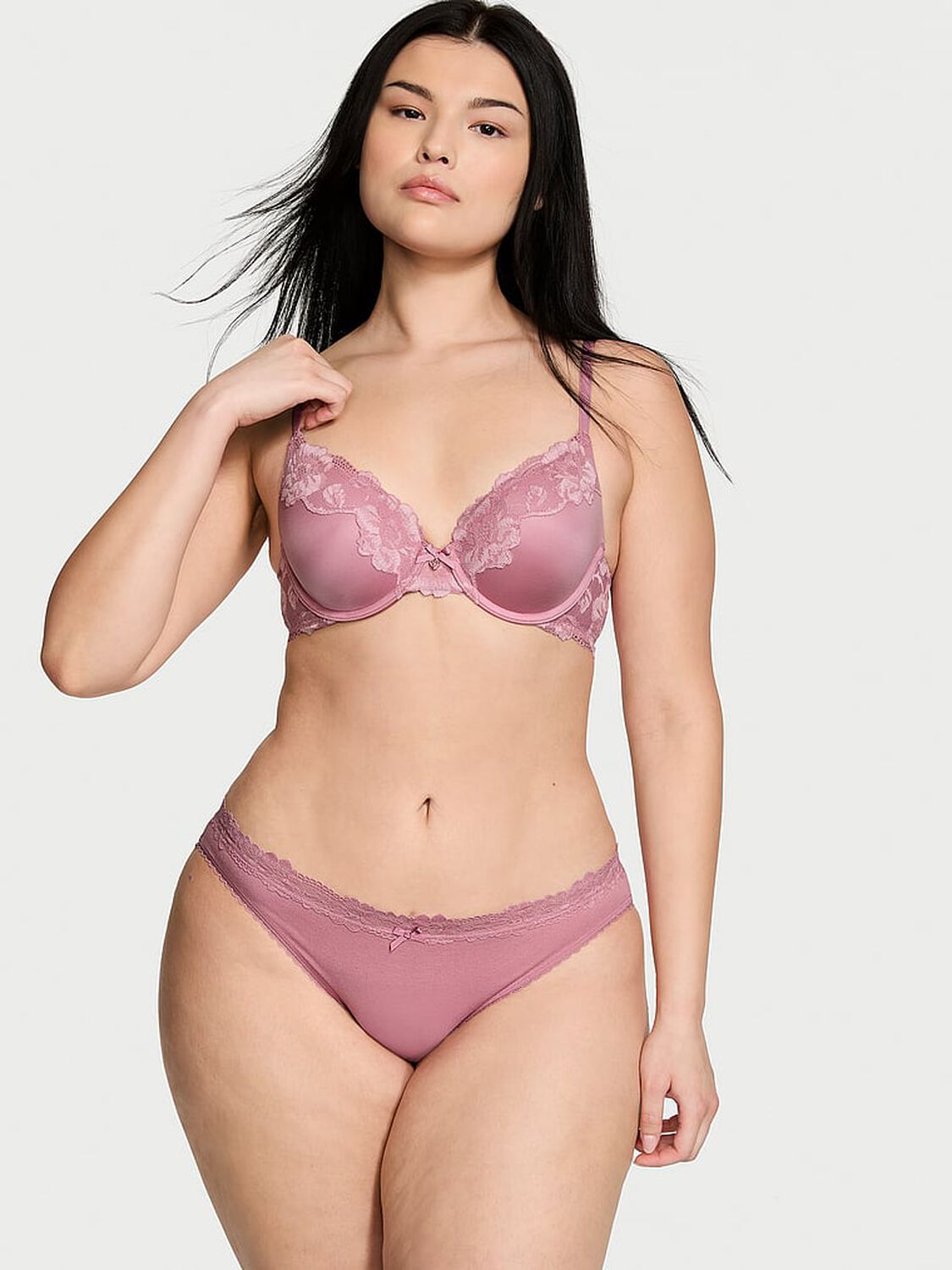 vs Body By Victoria Perfect Shape Push-Up Lace-Trim Bra 4 of 4 
