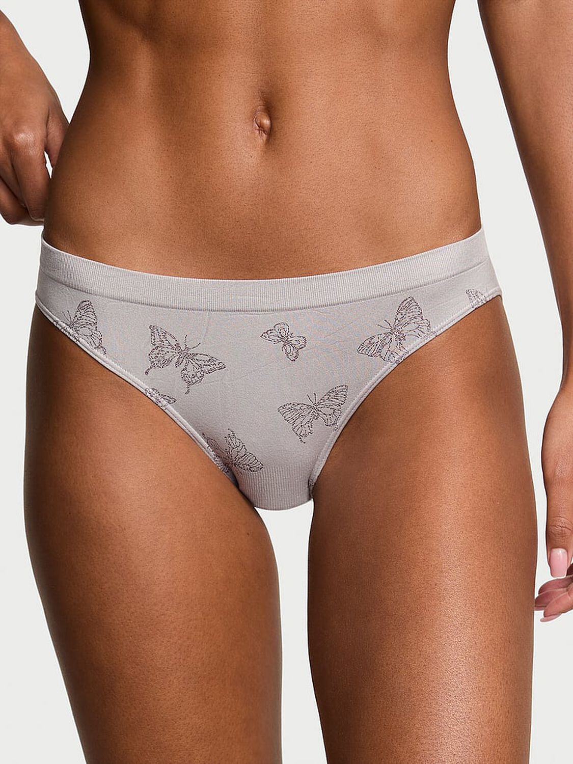 vs Seamless Seamless Hiphugger Panty Silver Pearl Garden Butterfly 1 of 3 