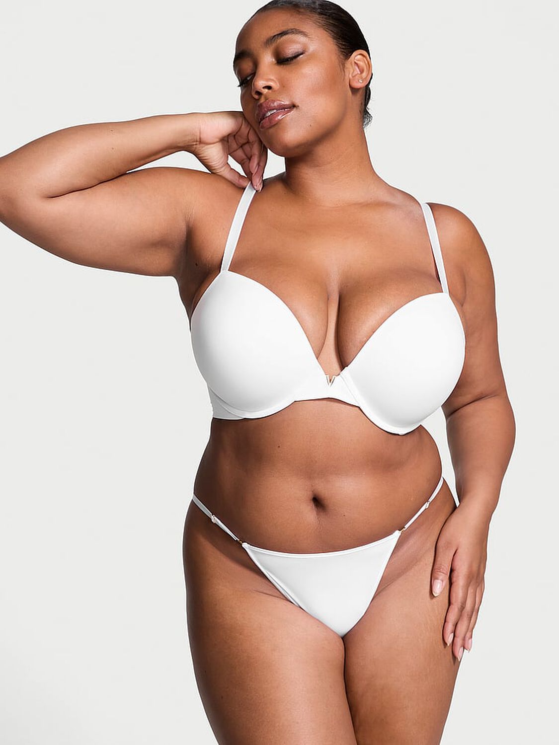 vs Dream Angels Smooth Adjustable String Bikini Panty Vs White 4 of 4 