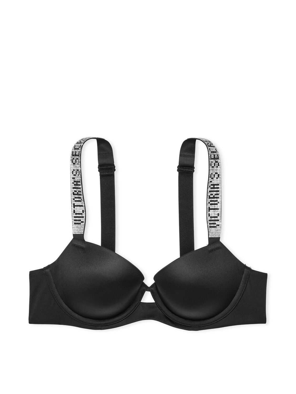 vs Very Sexy Shine Strap Lightly Lined Demi Bra Black 1 of 1 