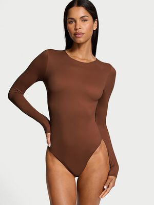 Bodywear by Victoria with FeatherSoft&trade; Innovation Long-Sleeve Bodysuit