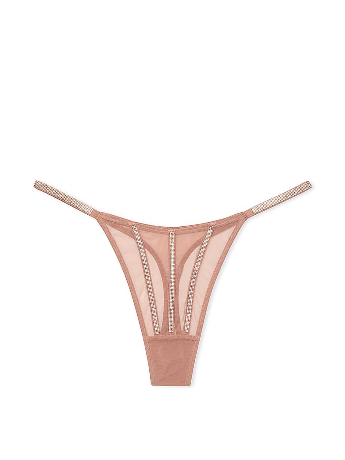 vs Very Sexy Sheer Shine Thong Panty Almond Beige 3 of 4 