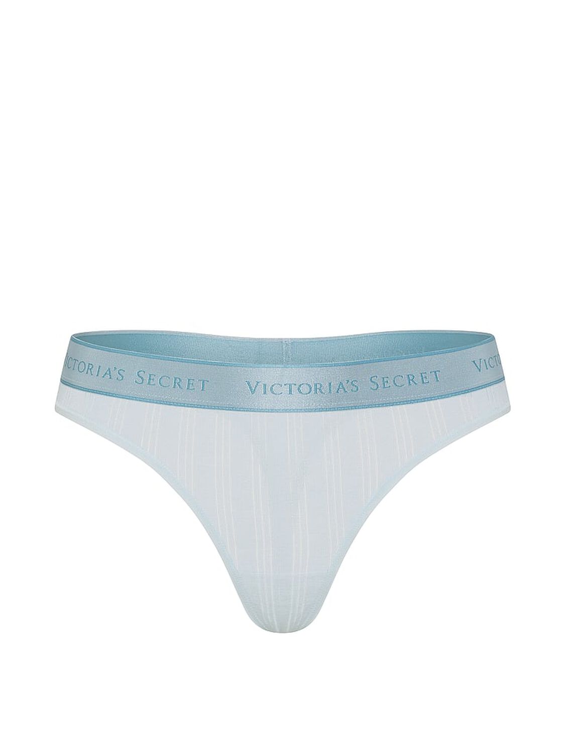 vs Cotton SoSoft&trade; Modal Ultra-Fine Logo Thong Panty Linen Blue 3 of 3 