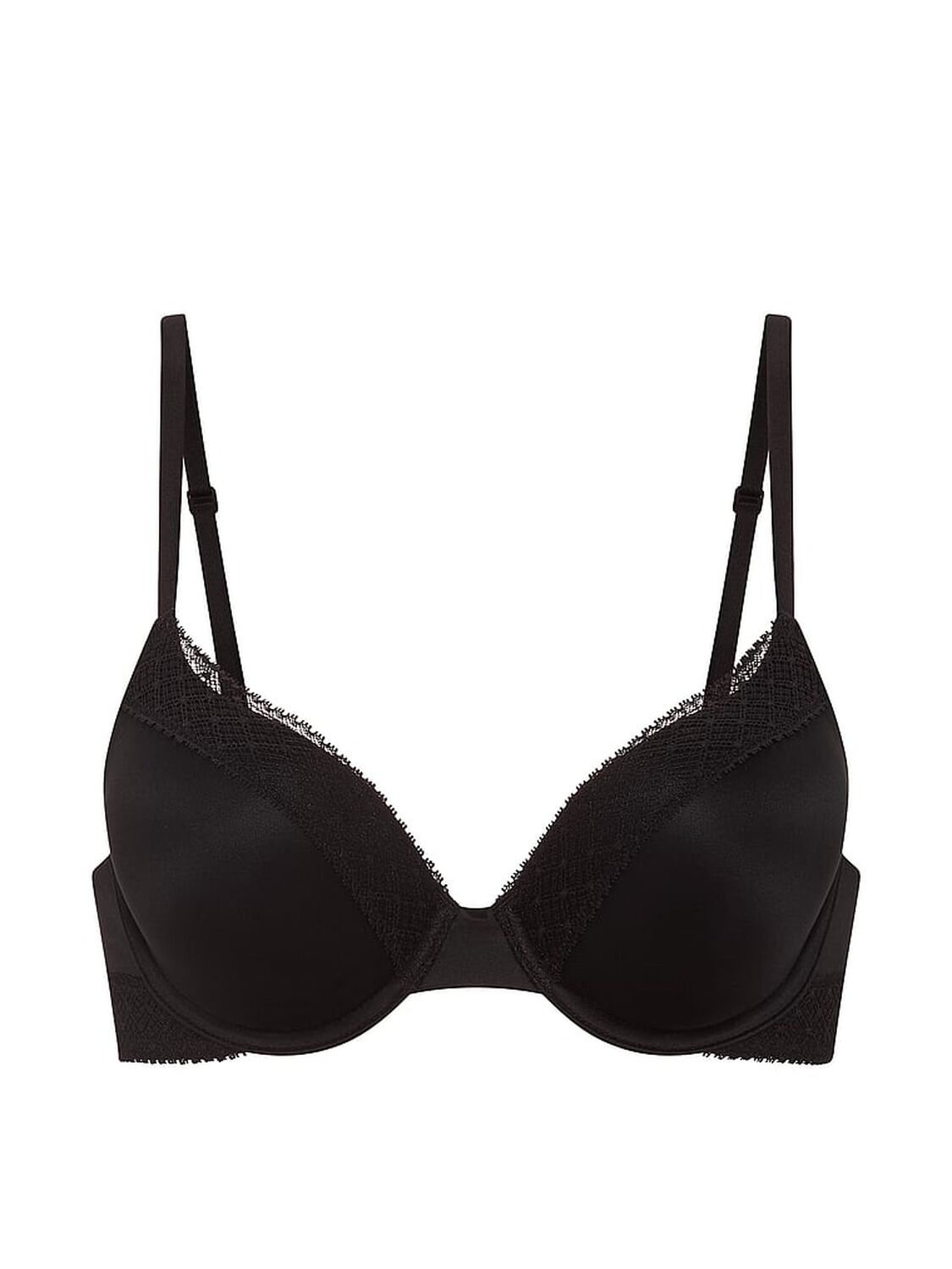 vs Body By Victoria Perfect Shape Lace-Trim Push-Up Bra Black 3 of 3 
