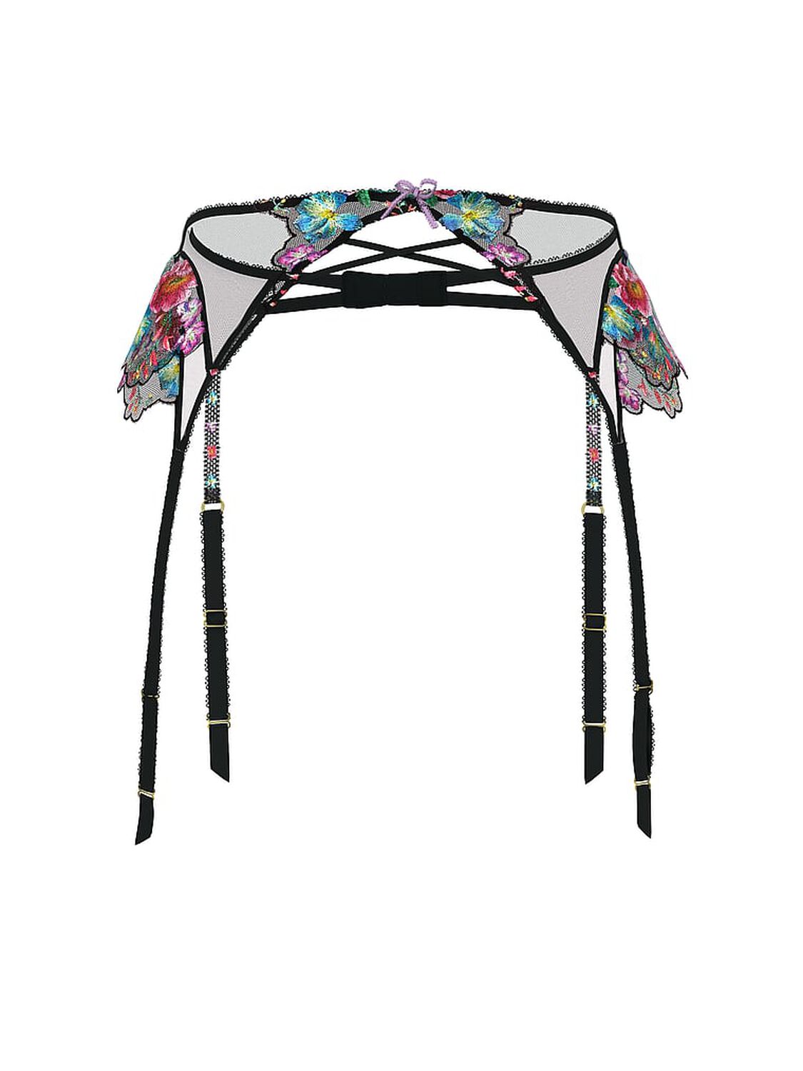 vs Very Sexy Dark Blossom Embroidery Garter Belt Dark Blossom 3 of 3 