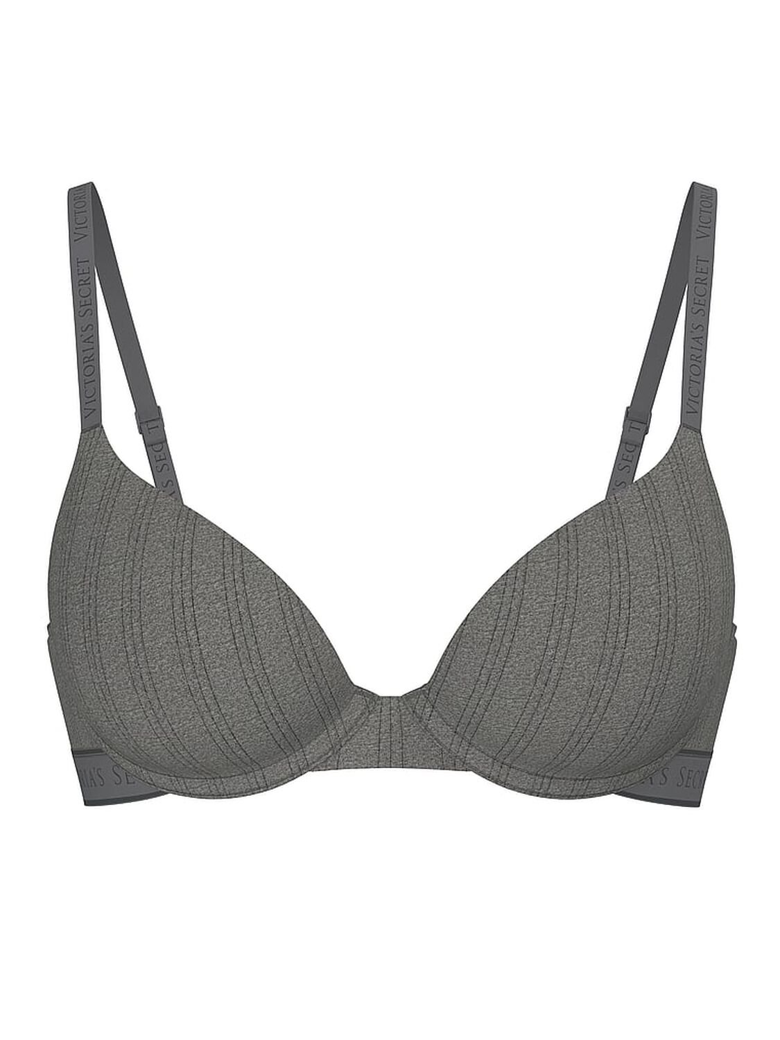 vs The T-Shirt Perfect Shape Ultra-Fine Modal Push-Up Bra Heather Anthracite 1 of 2 