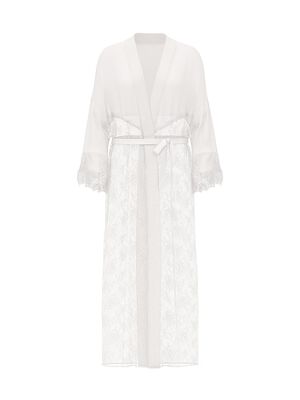 Sheer Rose Lace Long Robe