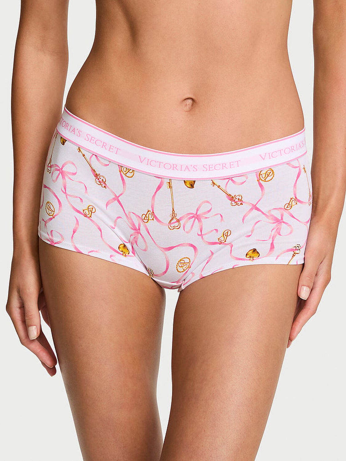 vs Cotton Logo Cotton Boyshort Panty 1 of 2 