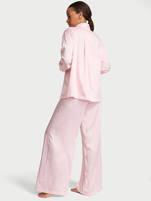 Signature Satin Shine Shop Long Pajama Set