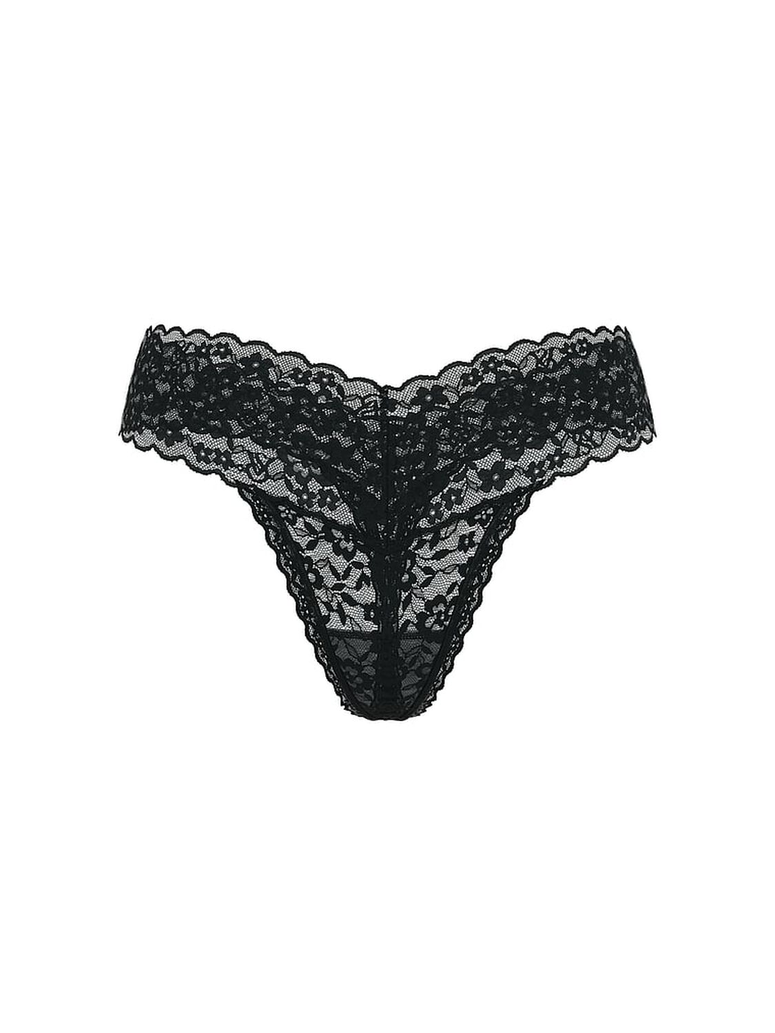 vs The Lacie Blossom Lace Thong Panty Black 3 of 3 