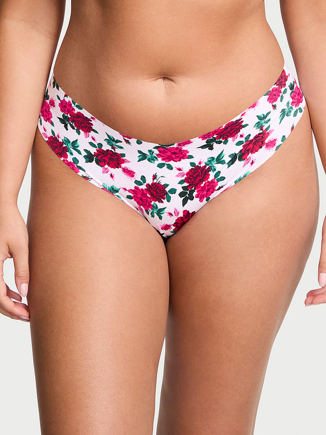 vs No-Show No-Show Thong Panty White Winter Floral 2 of 3 