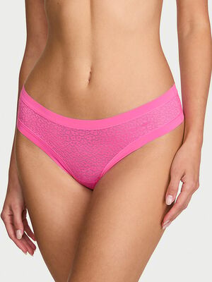 No-Show Leopard Lace Thong Panty