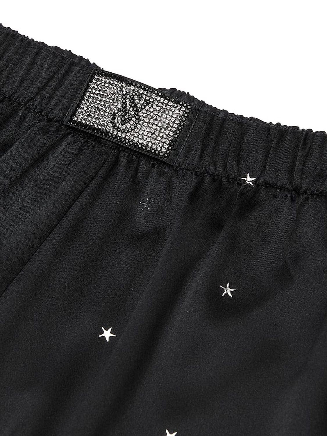 vs Victoria's Secret Glazed Satin Dew Drop Long Pajama Set Black 4 of 4 