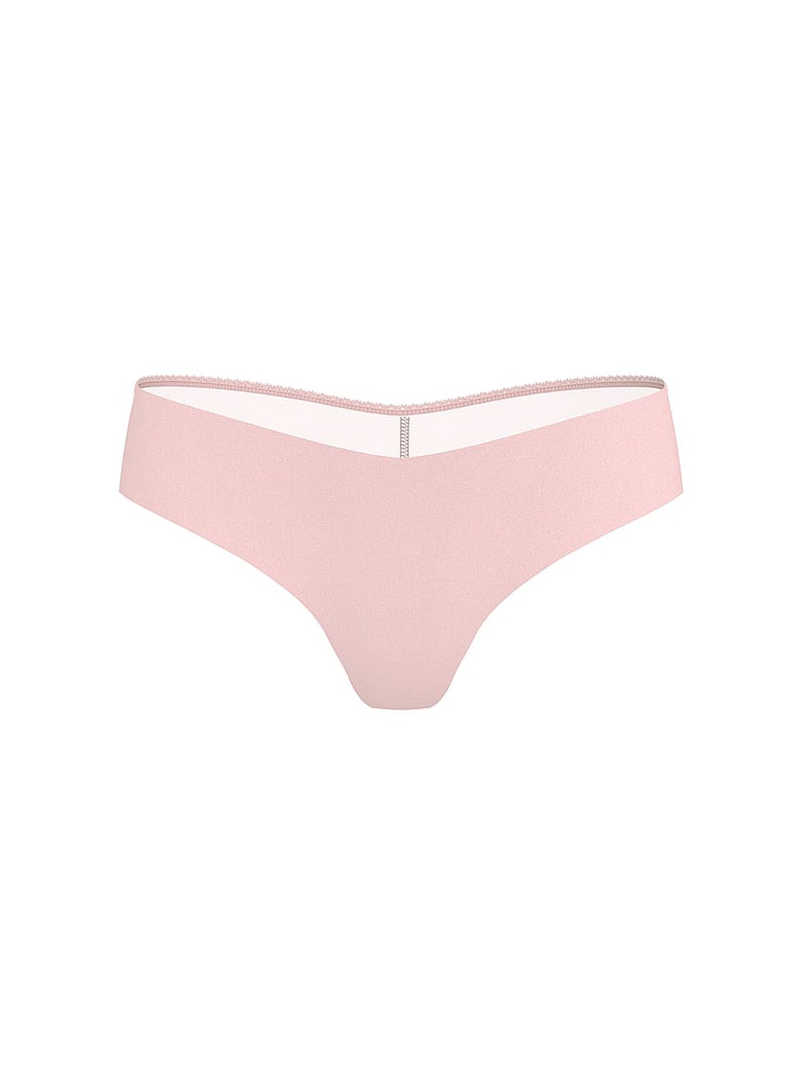 vs No-Show No-Show Mesh-Back Logo Thong Panty Angel Pink 1 of 2 