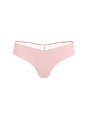 No-Show Mesh-Back Logo Thong Panty