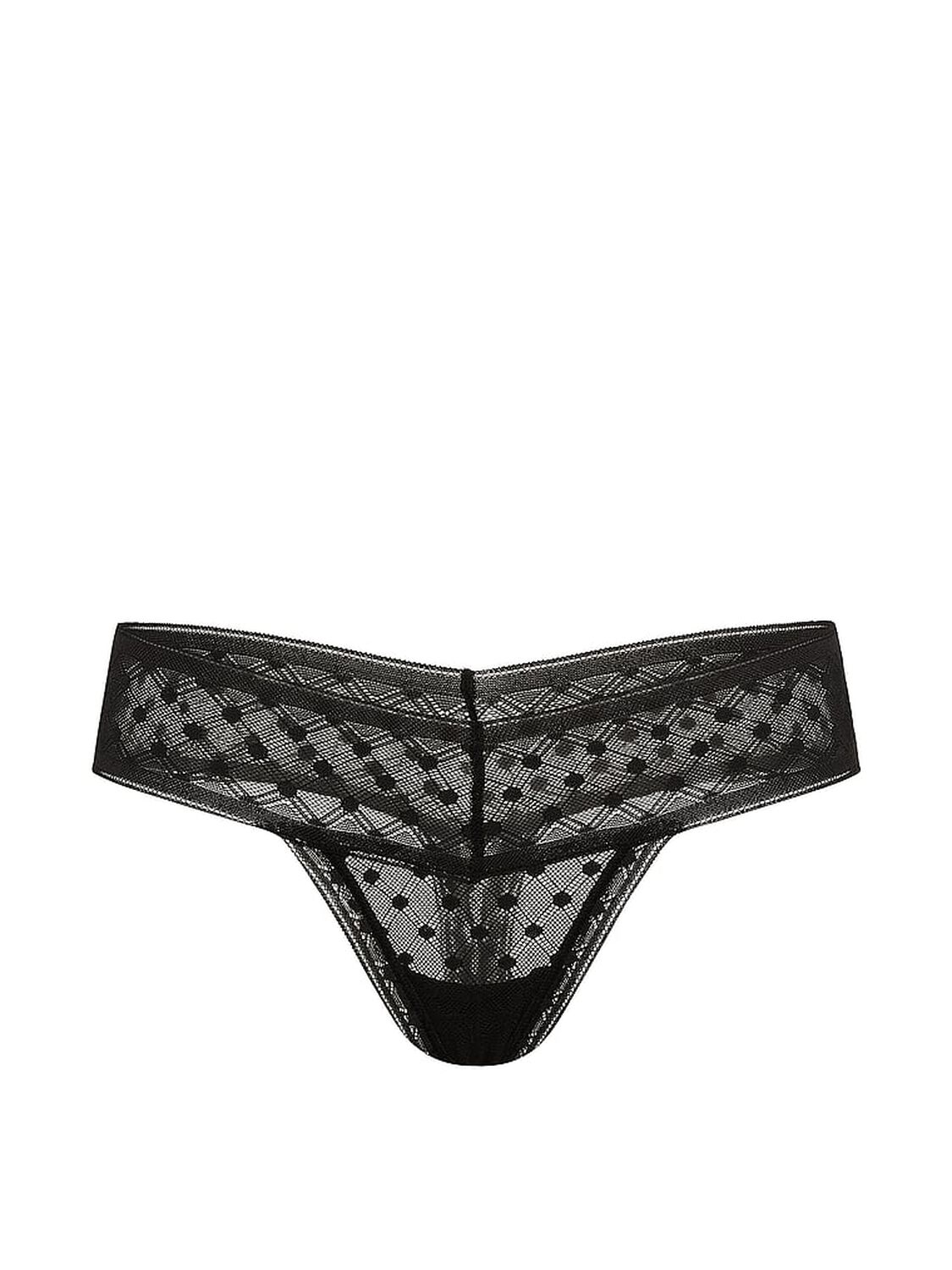 vs The Lacie Dot Geo Lace Thong Panty Black 3 of 3 