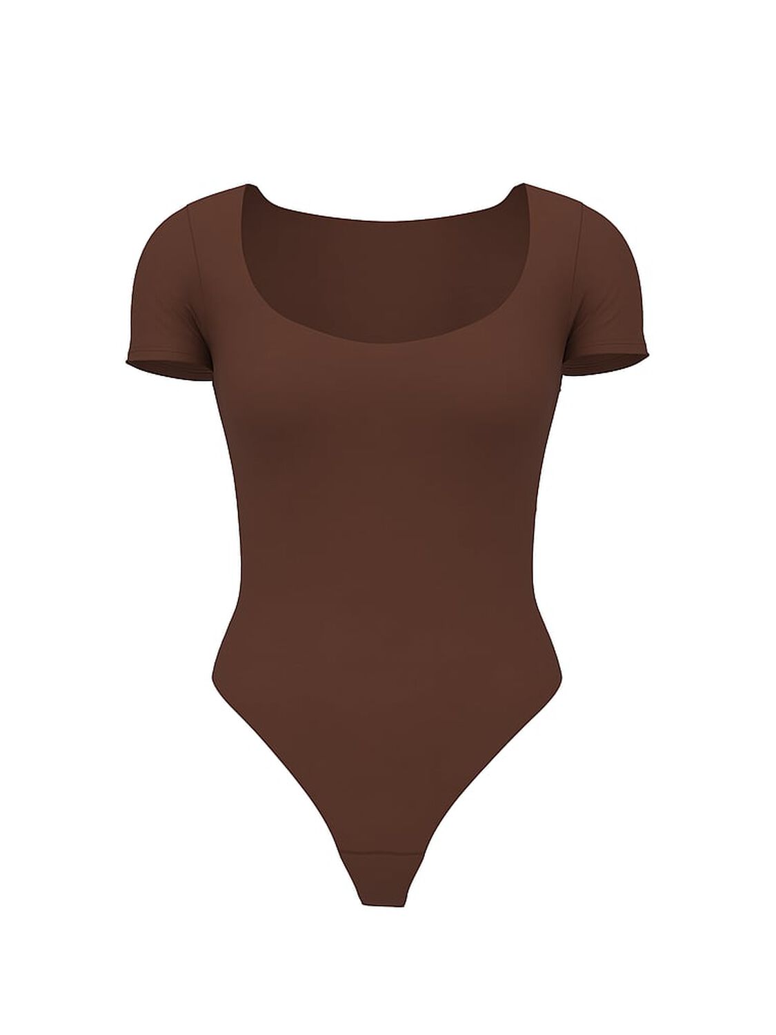 vs Victoria's Secret Bodywear by Victoria with FeatherSoft™ Innovation Square-Neck Bodysuit Ganache 3 of 4 