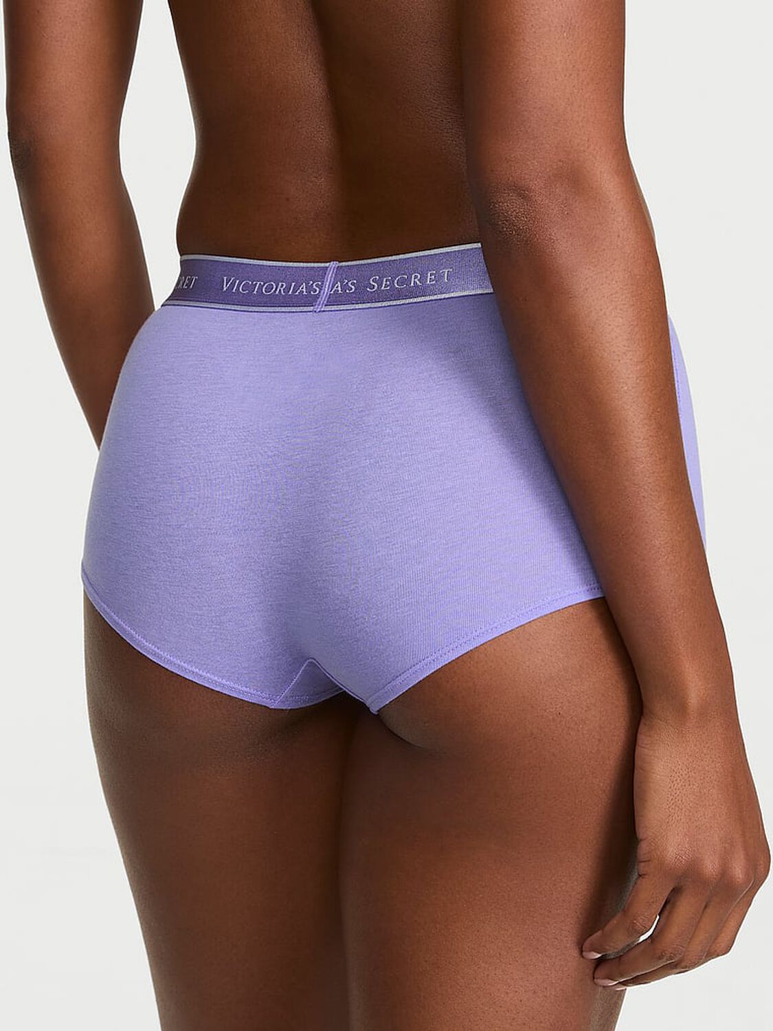 vs Cotton Logo Cotton Boyshort Panty Periwinkle 2 of 2 
