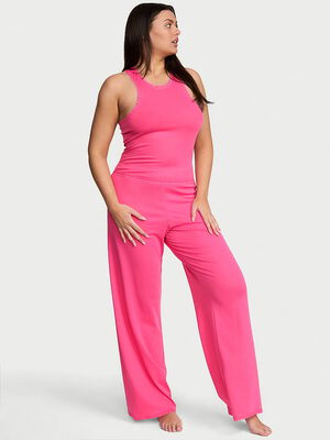 Cotton Shadow Stripe Tank & Pants Set