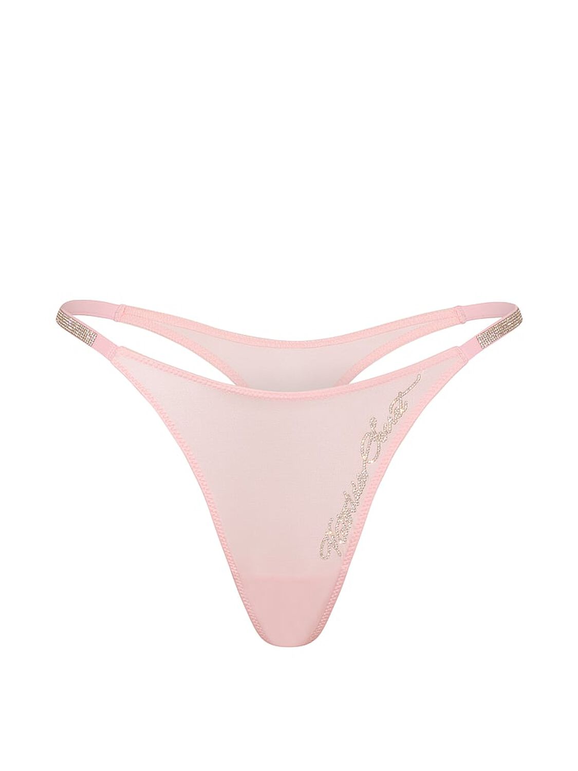 vs Very Sexy Shine Script Thong Panty Angel Pink 3 of 3 