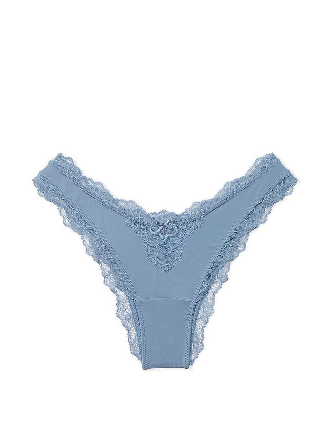 vs Dream Angels Smooth & Lace Brazilian Panty Faded Denim 3 of 4 