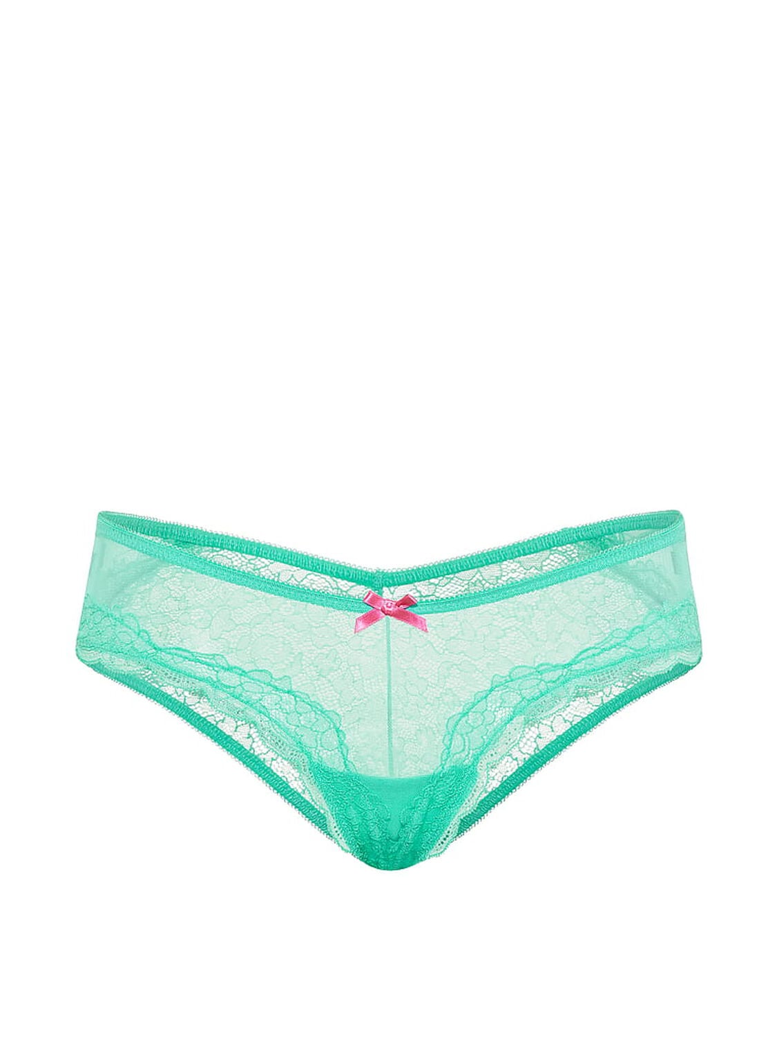 vs Victoria's Secret Tease Mesh & Lace Cheeky Panty Scuba Blue 3 of 3 