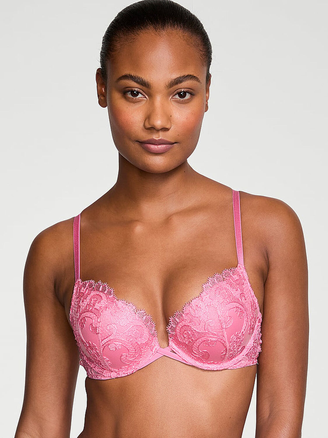 vs Dream Angels Boho Floral Embroidery Push-Up Bra 1 of 4 
