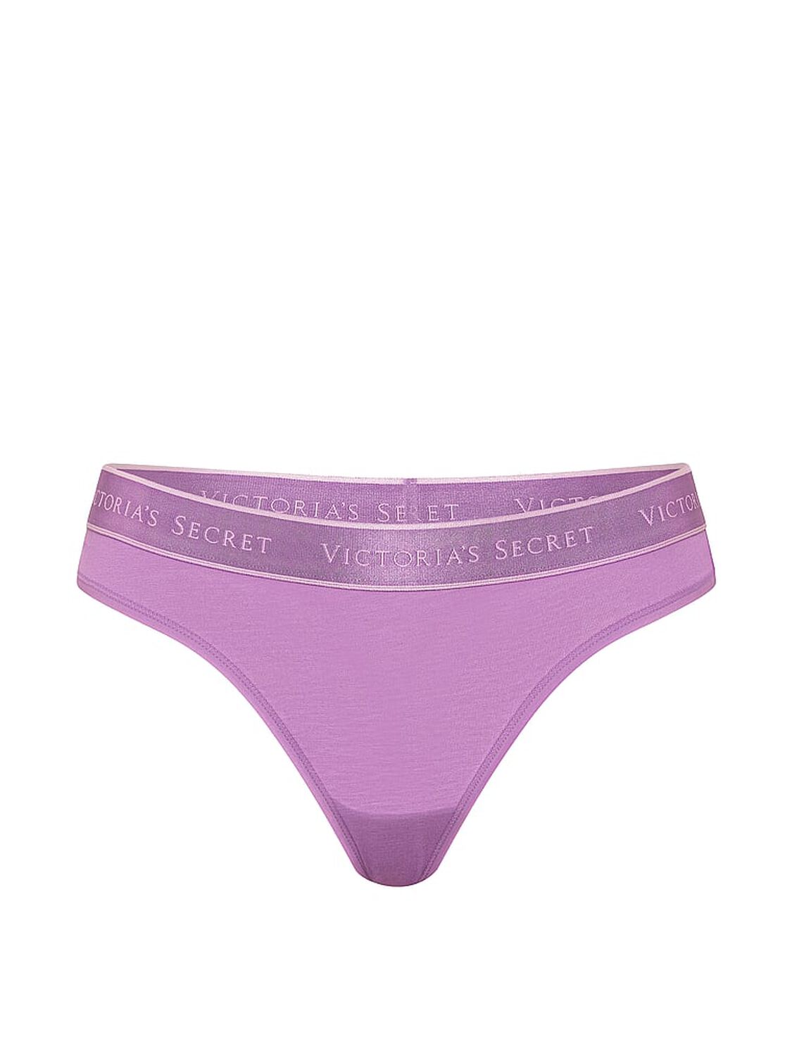 vs Cotton Logo Cotton Thong Panty Candy Violet 3 of 3 