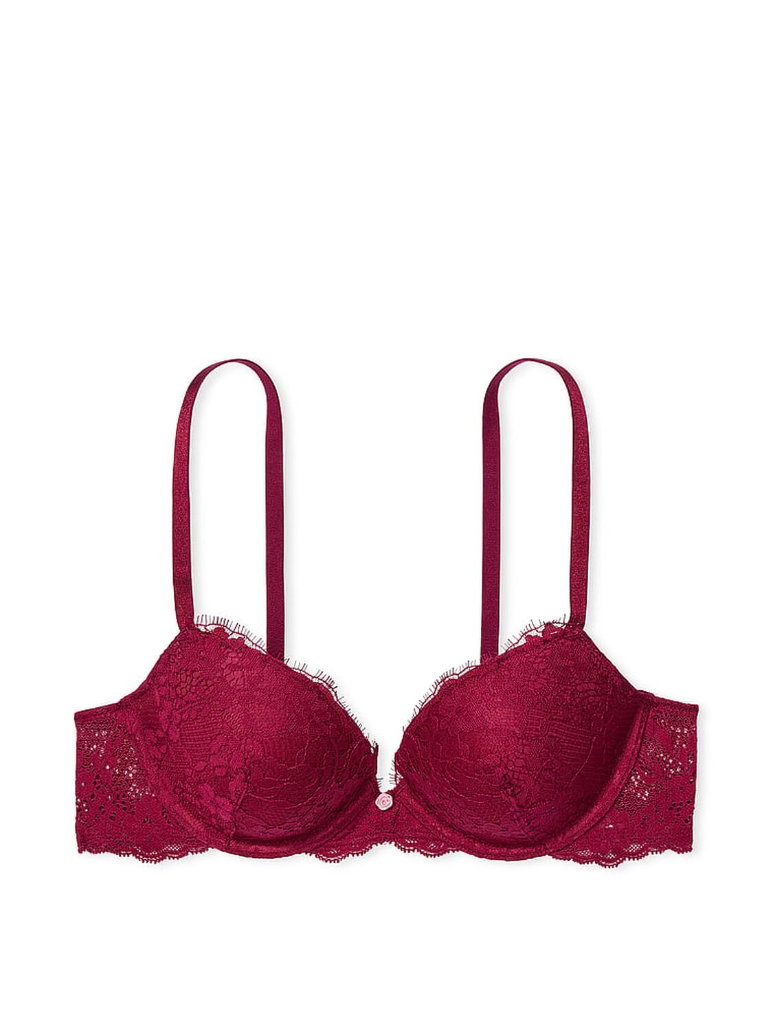 vs Dream Angels Lace Push-Up Bra Campari Red 1 of 1 