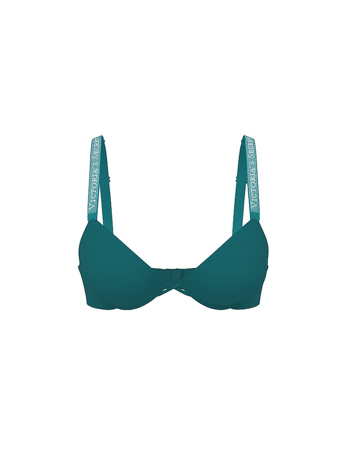 vs Very Sexy Bombshell Logo Shine Strap Add-2-Cups Push-Up Bra True Teal 3 of 3 