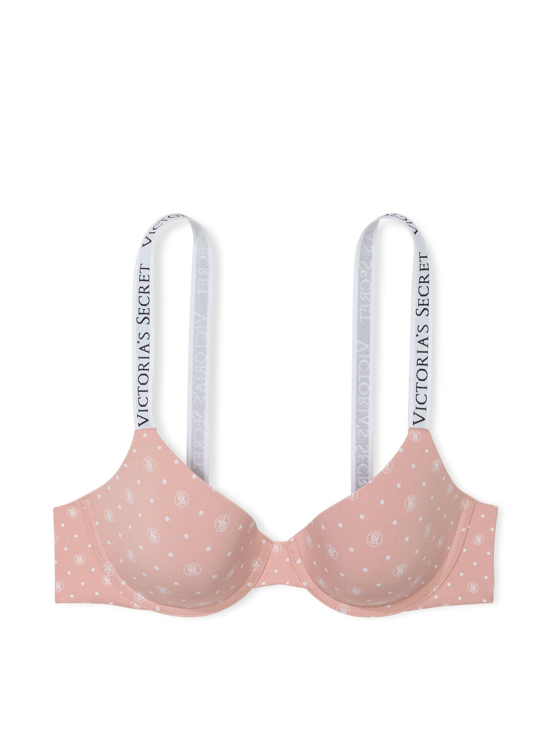 vs The T-Shirt Lightly Lined Demi Bra Pink Dot 3 of 3 