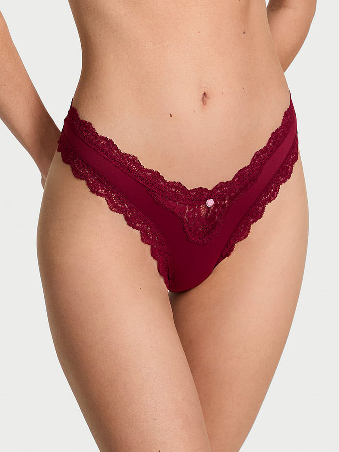 vs Dream Angels Lace-Trim Brazilian Panty 2 of 3 