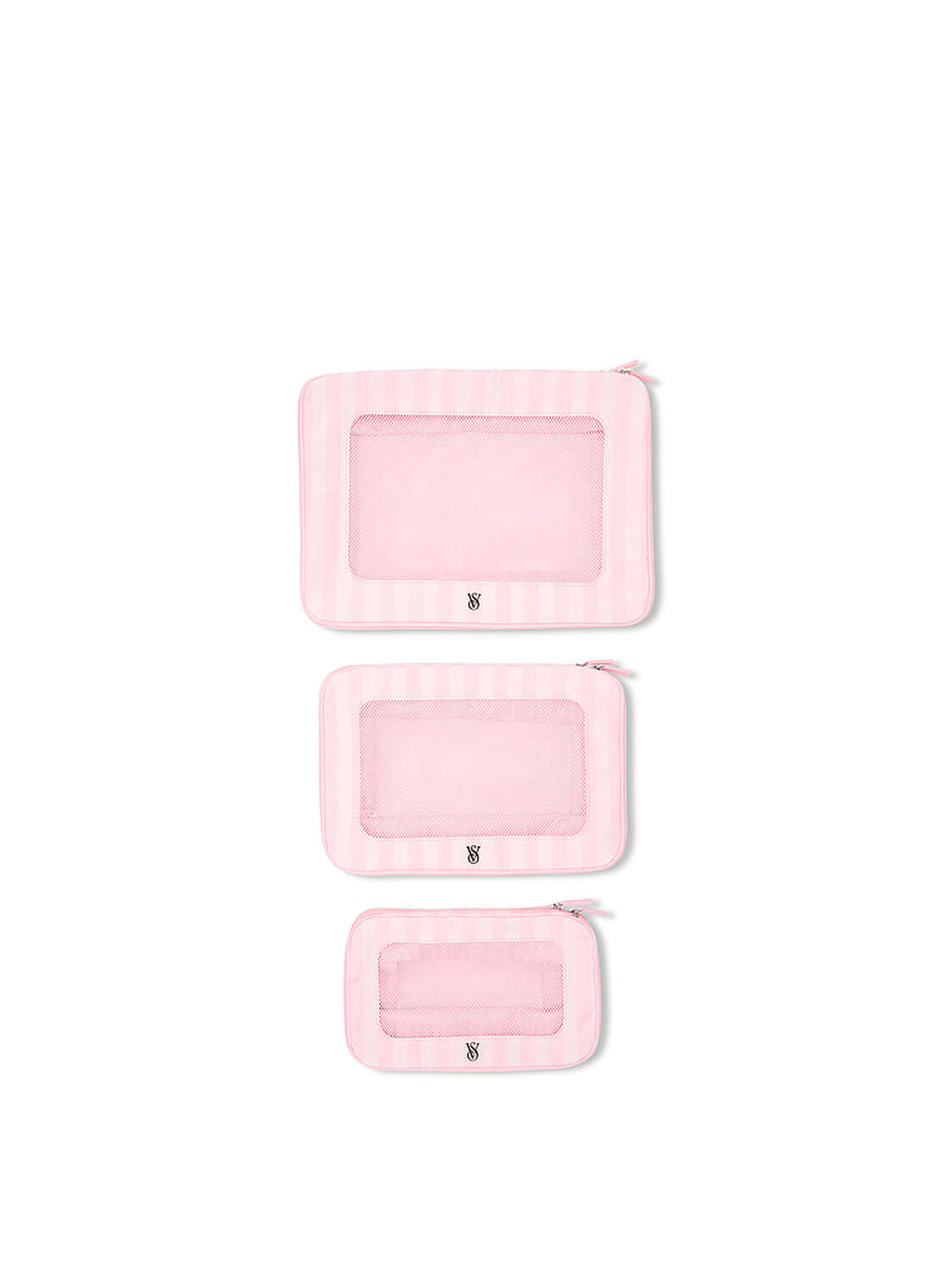 vs Victoria's Secret 3-Piece Compression Packing Cubes Set Heritage Stripe 2 of 2 