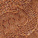 Boho Floral Embroidery Brazilian Panty, Caramel, swatch