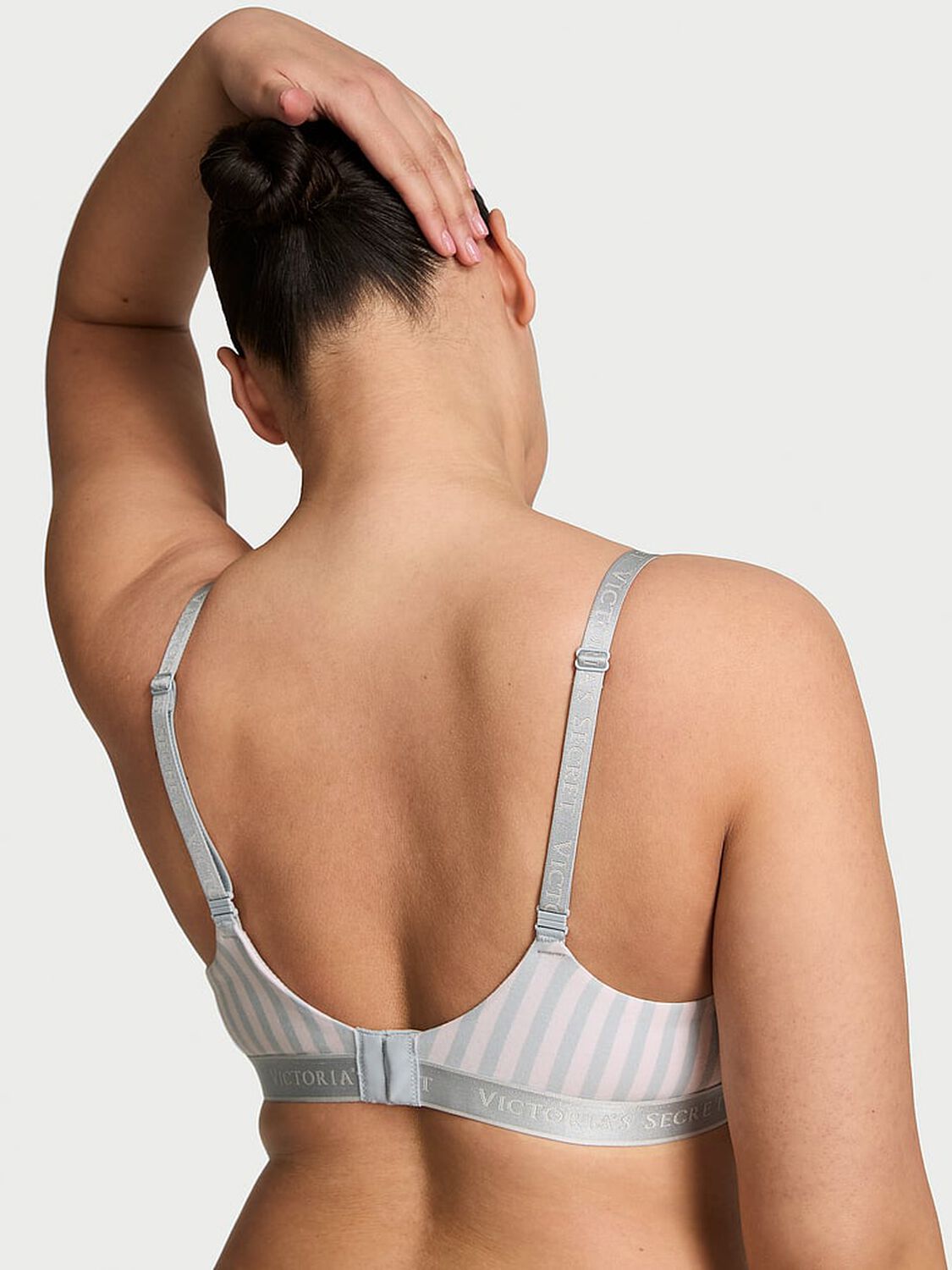 vs The T-Shirt Cotton Lightly Lined Demi Bra Grey Fog 2 of 3 
