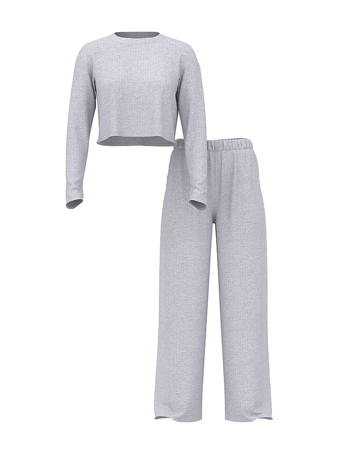 vs Victoria's Secret SoSoft&trade; Modal Wide-Rib Long Lounge Set Medium Heather Grey 3 of 3 