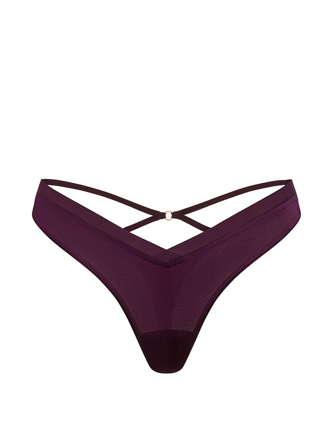 vs Very Sexy Sheer Reveal Mesh-Trim Strappy-Back Thong Panty Multi 3 of 3 