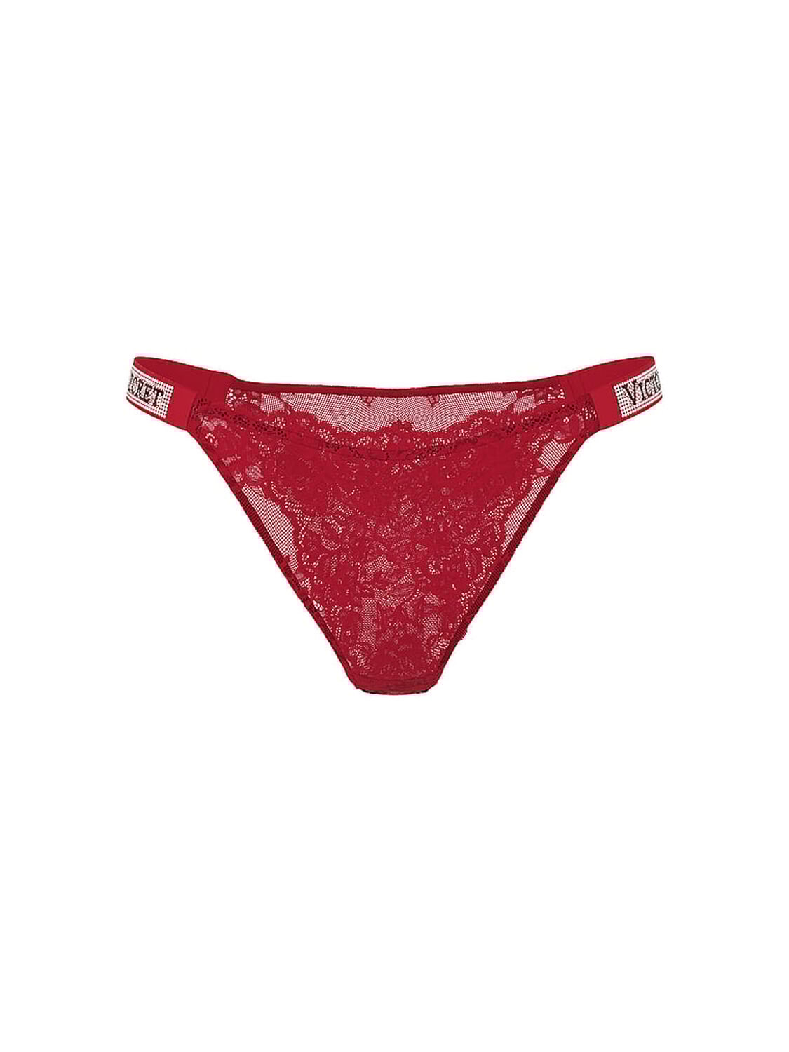 vs Very Sexy Shine Strap Brazilian Panty Red Lacquer 1 of 1 
