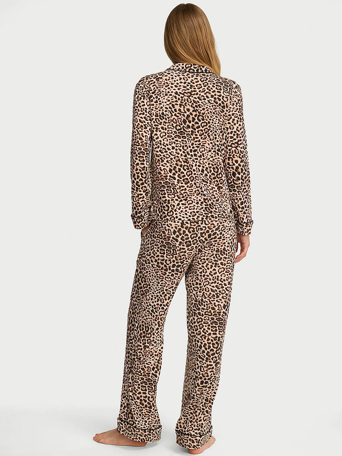 vs Victoria's Secret SoSoft&trade; Modal Long Pajama Set Leopard 2 of 3 