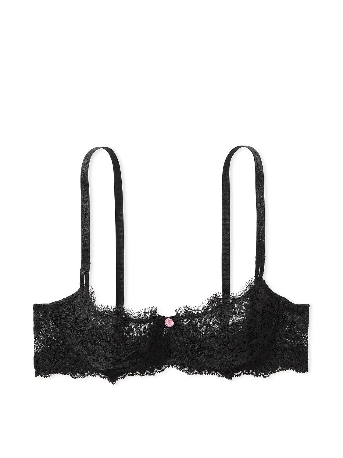 vs Dream Angels Wicked Unlined Lace Balconette Bra Black 3 of 3 